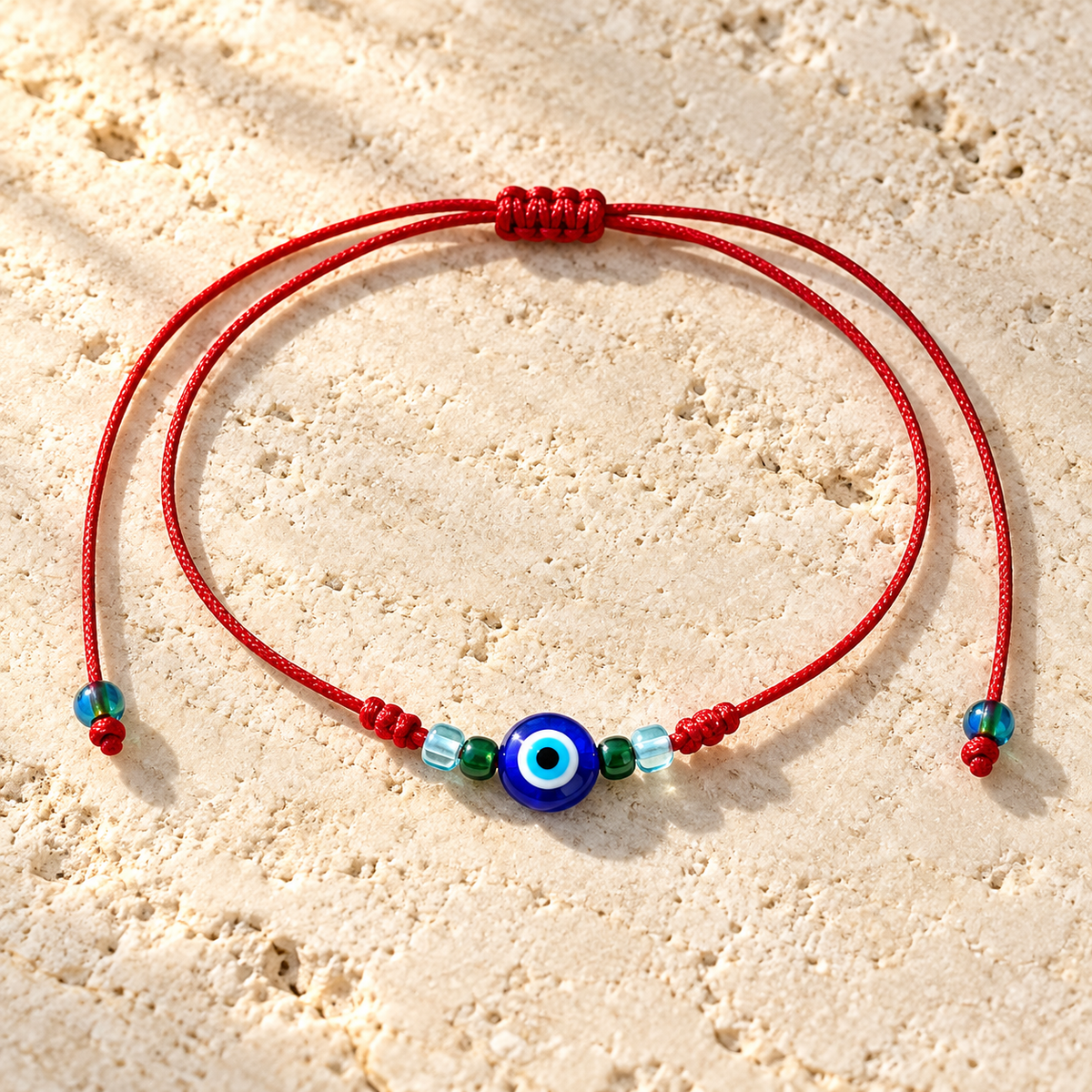 Pulsera Ojo Turco de Hilo Rojo