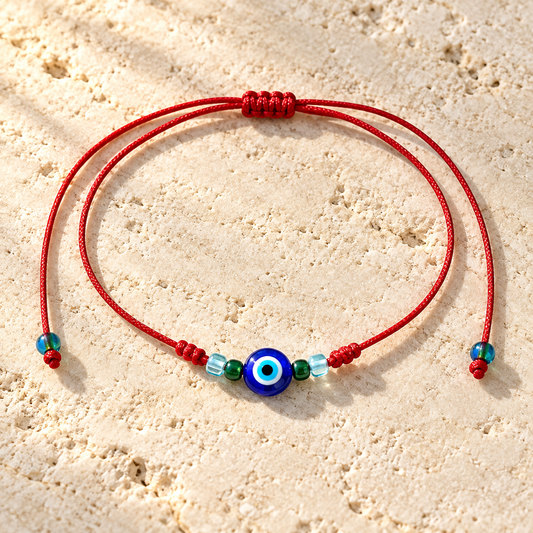 Pulsera Ojo Turco de Hilo Rojo